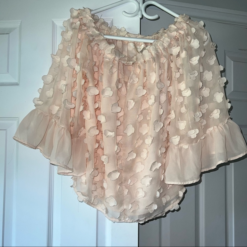 Adiva light pink floral top